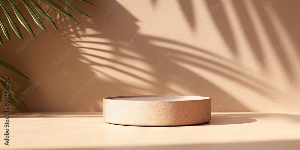 Poster elegance in simplicity. platform for design. graceful geometry. elevate product with minimal backdro