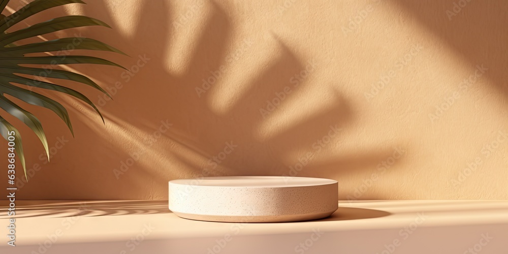 Poster elegance in simplicity. platform for design. graceful geometry. elevate product with minimal backdro