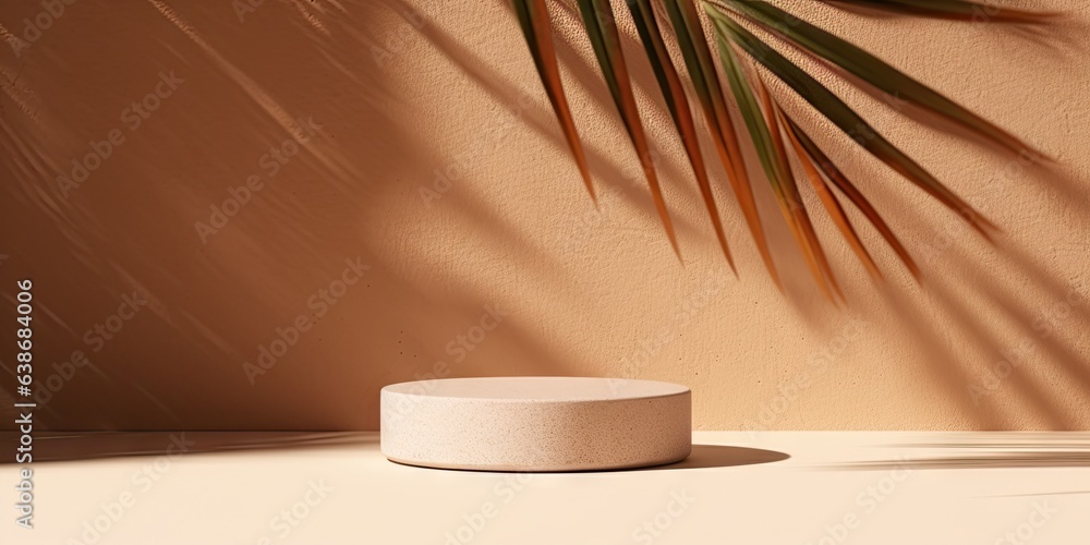 Poster elegance in simplicity. platform for design. graceful geometry. elevate product with minimal backdro