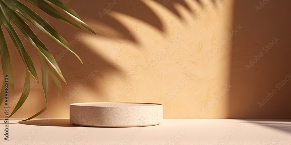Poster elegance in simplicity. platform for design. graceful geometry. elevate product with minimal backdro