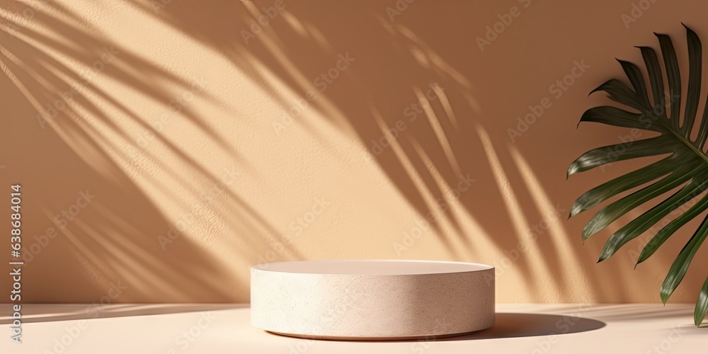 Poster elegance in simplicity. platform for design. graceful geometry. elevate product with minimal backdro