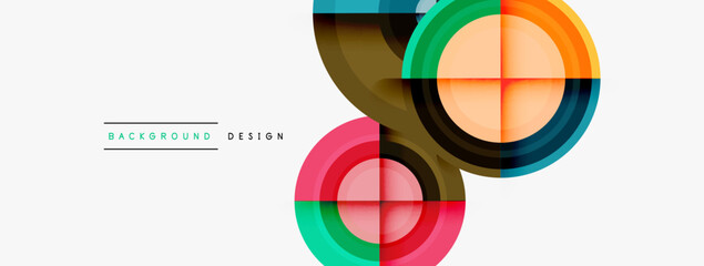 Obraz premium Creative circle geometric abstract background