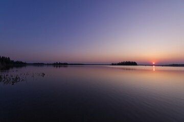 A Beautiful Sunset over Astotin Lake