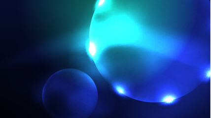 Circles with bright neon shiny light effects, abstract background wallpaper design