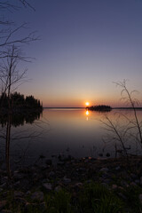 A Beautiful Sunset over Astotin Lake