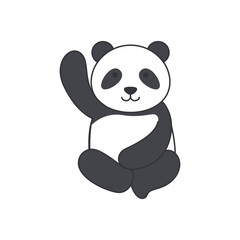 Panda bear icon on white background for graphic and web design. Simple vector sign. Internet concept symbol for website button or mobile app