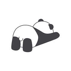Panda icon in flat style. Panda vector illustration on white isolated background. Panda business concept. © YKreatif