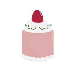 strawberry cake to sweet