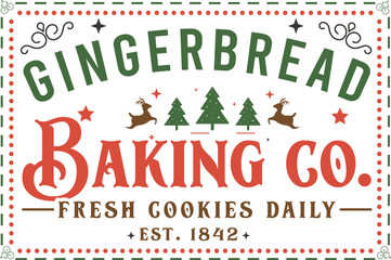 Christmas vintage Sign EPS, Christmas Round Sign, Christmas Vector File, Illustration