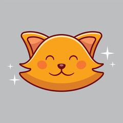 happy cat smile world smile day cartoon vector illustration