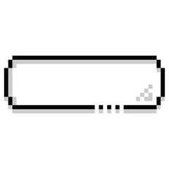 Pixel art cartoon speech balloon 4