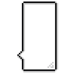 Pixel art cartoon speech balloon 10