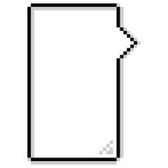 Pixel art cartoon speech balloon 9