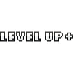 Pixel art level up text 2