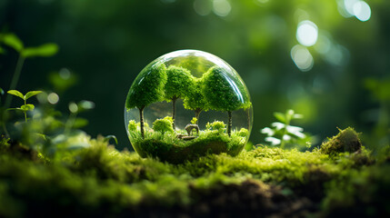 Tree Glass Globe on the grass