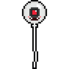 Pixel art balloon ghost eye head icon