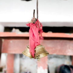 Temple bells india ,asian spritual traditions, ritual musical instruments 