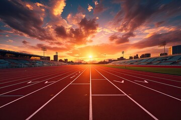 Athlete Track or Running Track with nice scenic