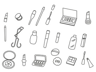 かわいいコスメのアイコンセットの壁紙
