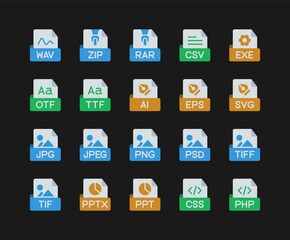 File format or extension icon pack