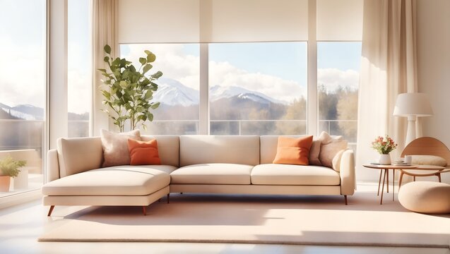 living room with window
