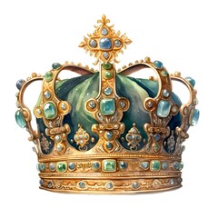 golden crown isolated on white background