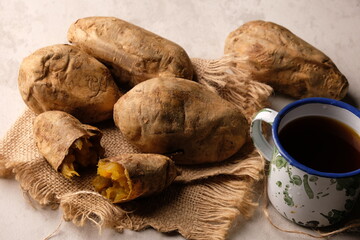 Cilembu sweet potato is a cultivar of sweet potato, a local race originating from Cilembu Village, Pamulihan District, Sumedang, West Java. Ipomoea batatas 'Cilembu'. Baked Cilembu sweet potato.