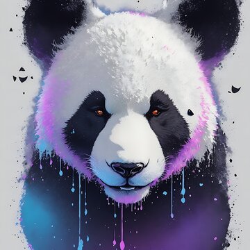 panda in the snow