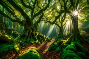 Fototapeta premium moss covered tree