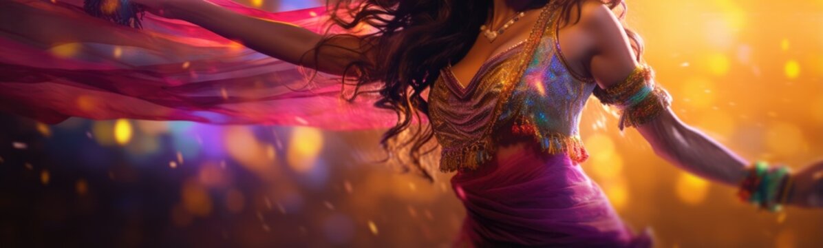 Belly dance concept banner