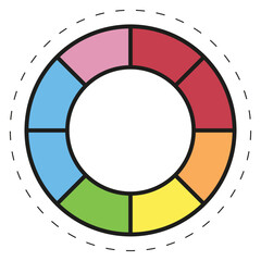 Naklejka premium color wheel illustration