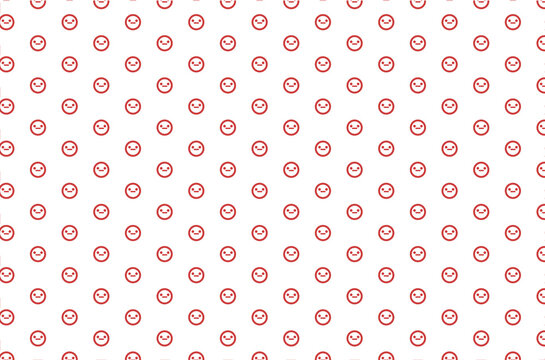 Digital png illustration of red emoji icons pattern on transparent background