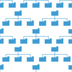 Digital png illustration of network of connections with files on transparent background