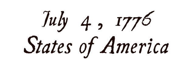Digital png illustration of july 4, 1776 states of america text on transparent background