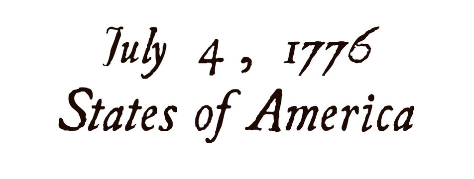 Digital png illustration of july 4, 1776 states of america text on transparent background