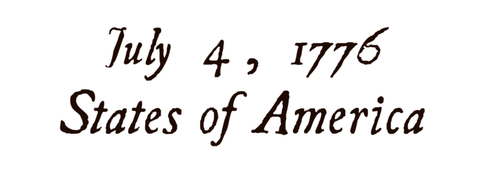 Digital png illustration of july 4, 1776 states of america text on transparent background