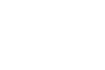 Digital png illustration of white good morning text on transparent background