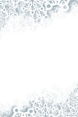 Digital png illustration of white snowflakes on transparent background