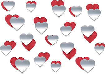 Digital png illustration of hearts symbols on transparent background
