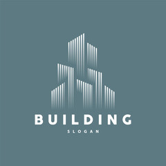 Building Real Estate Apartment Construction Logo, Elegant Premium Rustic Monogram Vector Design
