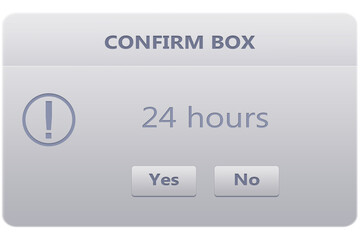 Fototapeta premium Digital png illustration of confirm box text on transparent background