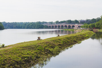River Junction: Nature's Meeting Point at Canal's Terminus
