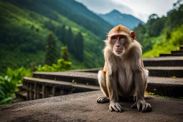 Obraz premium beautiful monkey generated by AI