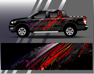 Race car wrap decal designs. Abstract racing and sport background for car livery or daily use car vinyl sticker