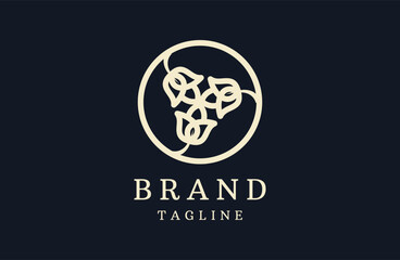 leaf and flower logo design Elegant Luxurious Pattern Motif