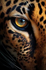 Crédence de cuisine en verre imprimé Léopard Close up of Leopard Eye