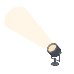 Searchlight. Light from a lantern, vector illustration