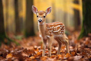 Cute spotted baby deer