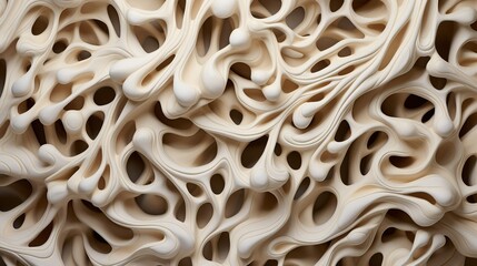 Generative AI, white, ivory and beige modelling clay, 
gypsum or ceramic background and texture, curls and flowing forms