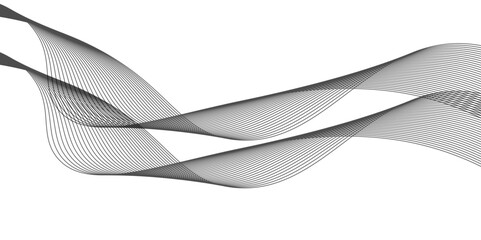 Fototapeta premium Abstract wave vector background for your design. Waves background. Stylized line art background.business background lines wave abstract stripe design Geometric abstract composition. black and white.
